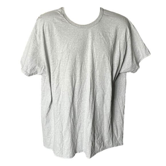 Hanes ComfortSoft Gray Tee 2XL | Classic Crew Neck Basic Cotton Blend Shirt - Picture 1 of 4